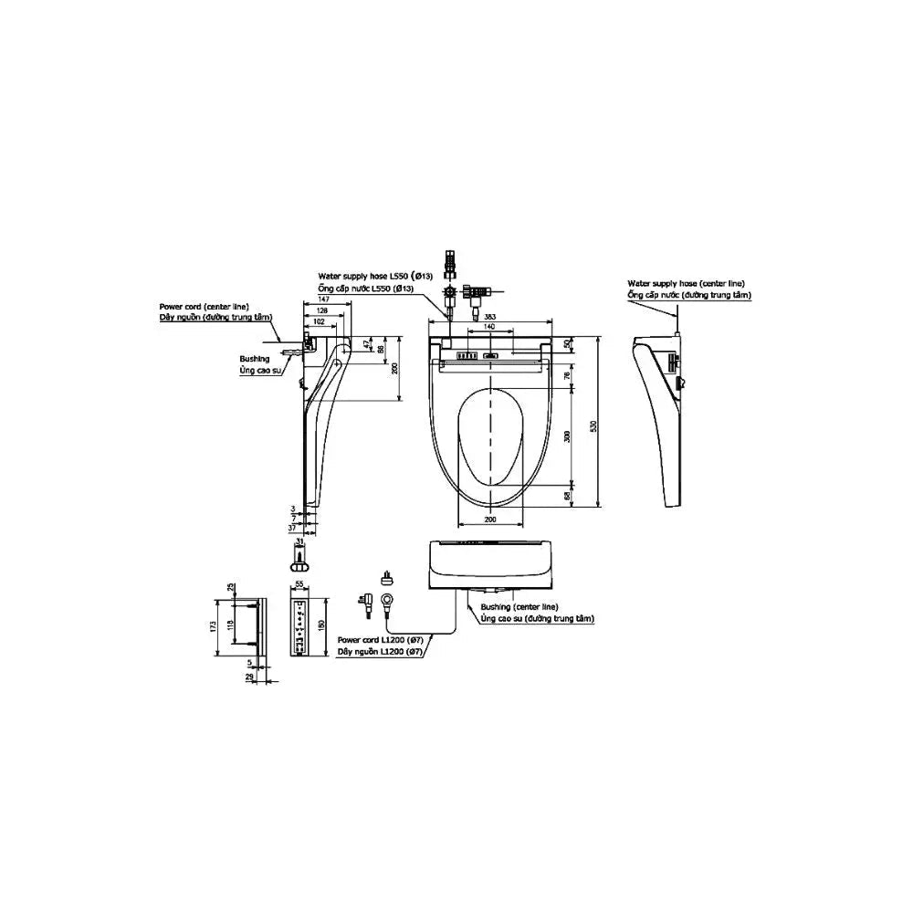 Tcf24460Aaa#Nw1 Nắp Rửa Điện Tử Washlet
