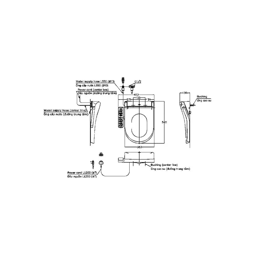 Tcf33320Gaa#Nw1 Nắp Rửa Điện Tử Washlet