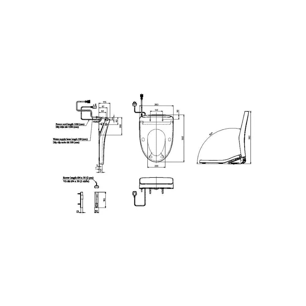 Tcf4911Z#Nw1 Nắp Rửa Điện Tử Washlet