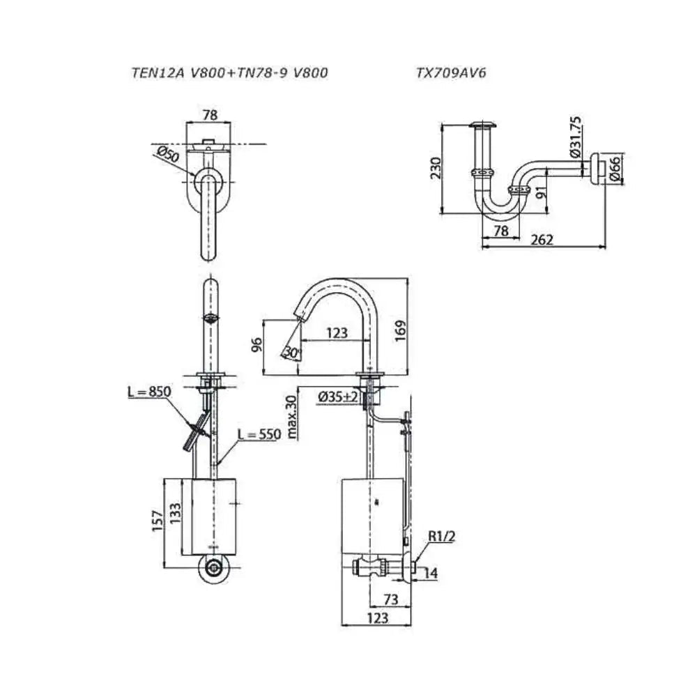 Ten12Av800 Tn78-9V800 Vòi Chậu Cảm Ứng