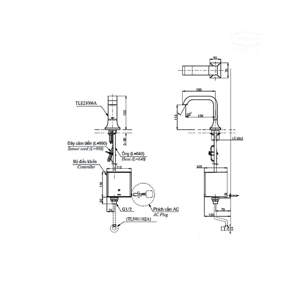 Vòi Lavabo cảm ứng tự động TLE21006A | Thiết Bị Vệ Sinh TOTO