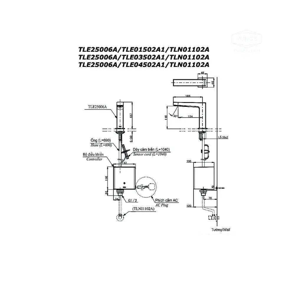 Vòi cảm ứng tự động TLE25006A | Thiết Bị Vệ Sinh TOTO