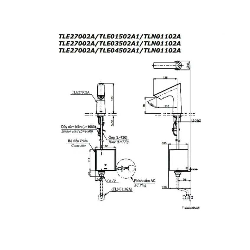 Tle27002A Tle03502A1 Tln01102A Vòi Lavabo Tự Động