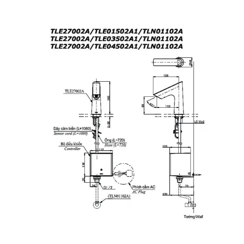 Tle27002A Vòi Lavabo Tự Động