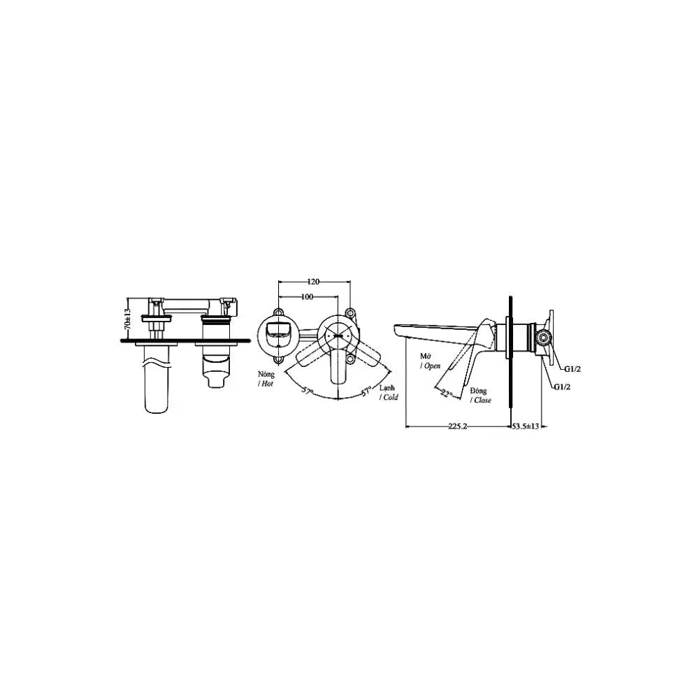 Tlg03308Bb Vòi Lavabo Nóng Lạnh