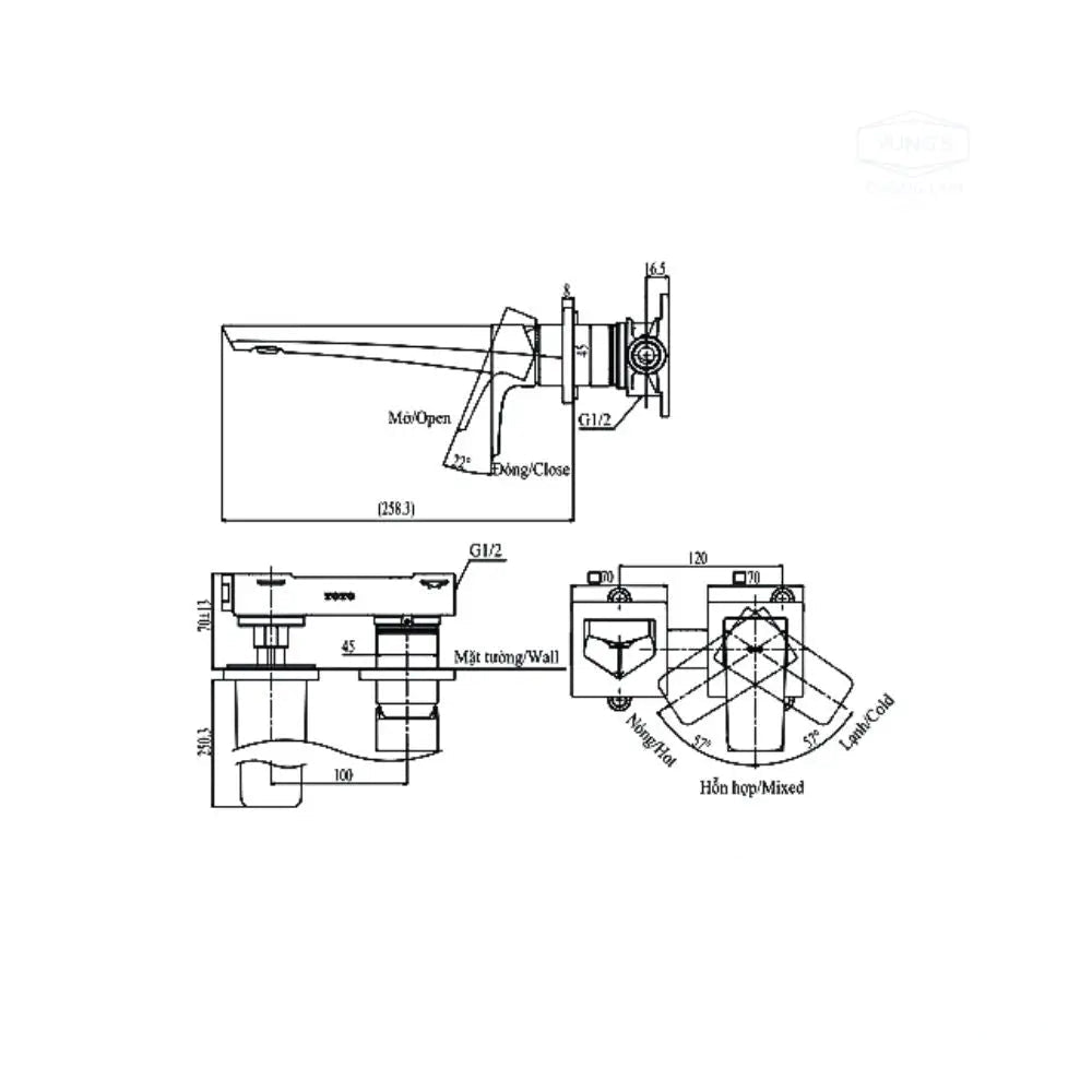Tlg07308Bb Vòi Lavabo Nóng Lạnh