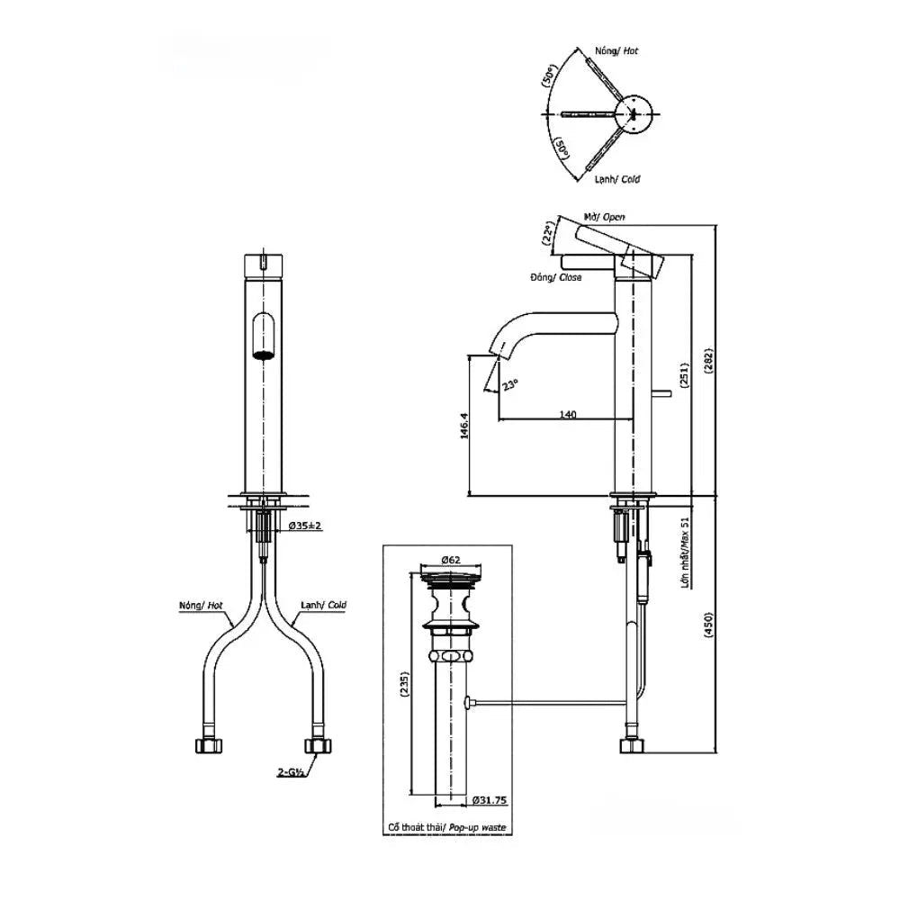 Tlg11303V Vòi Lavabo Nóng Lạnh