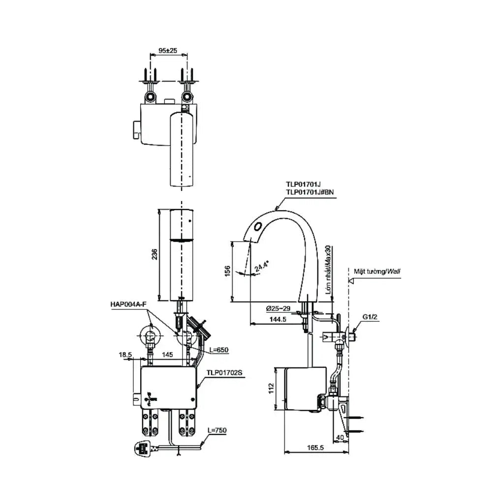 Tlp01701J Tlp01702S Vòi Lavabo Tự Động