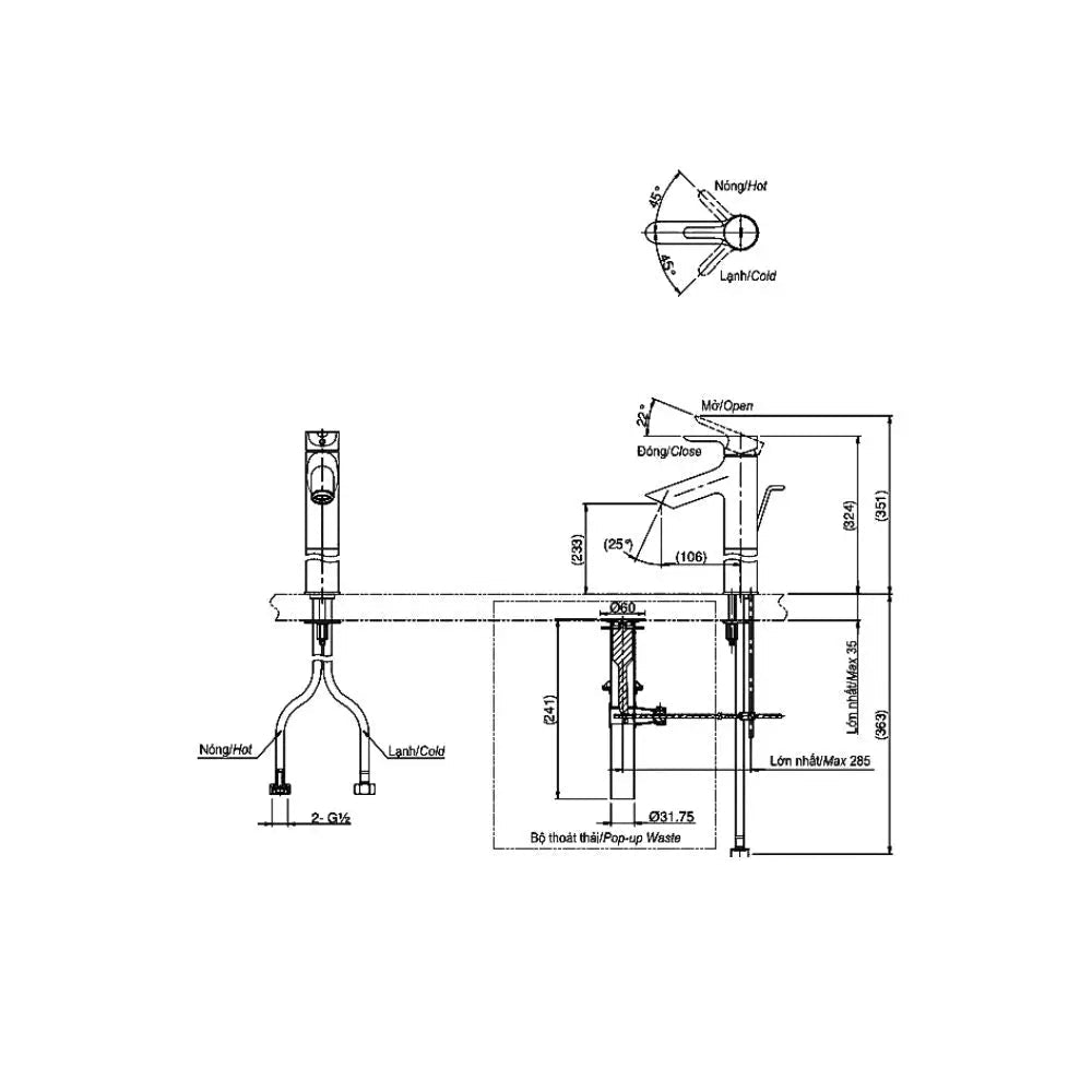 Tls01307V Vòi Lavabo Nóng Lạnh