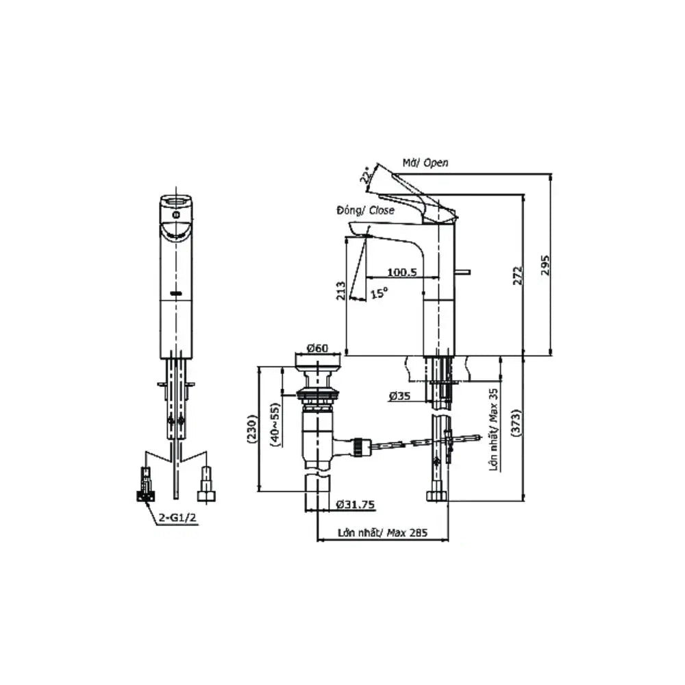 Ttlr301Fv-1R Vòi Lavabo Nóng Lạnh