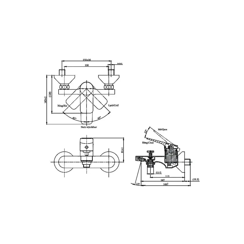 Ttmr302V Dgh108Zr Sen Tắm Gắn Tường