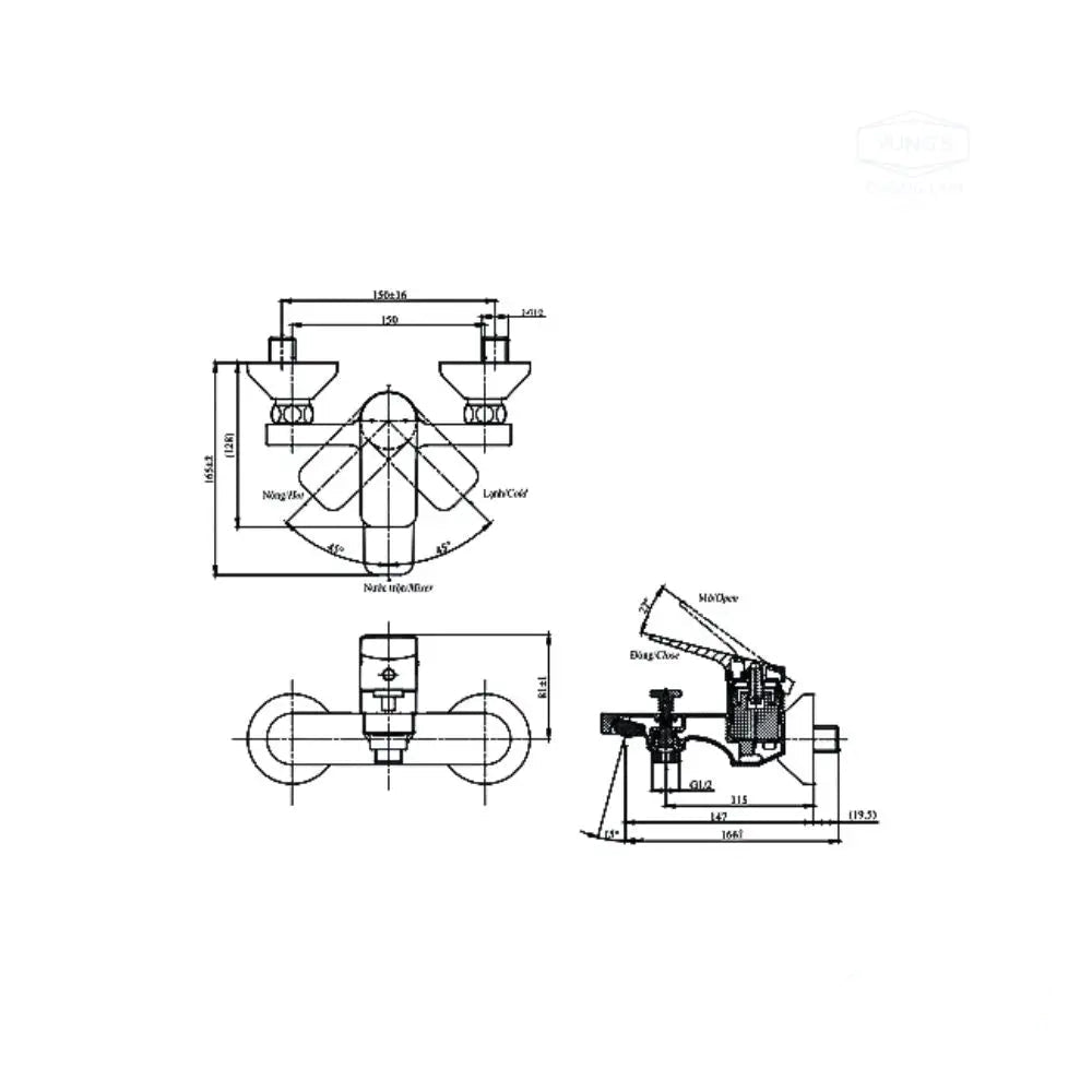 Ttmr302V Sen Tắm Gắn Tường