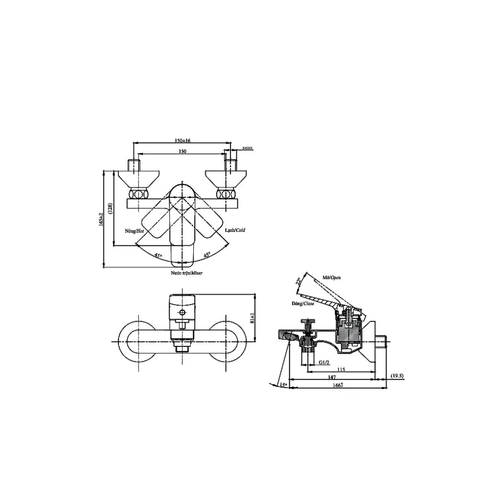 Ttmr302V Tbw03002B Sen Tắm Gắn Tường