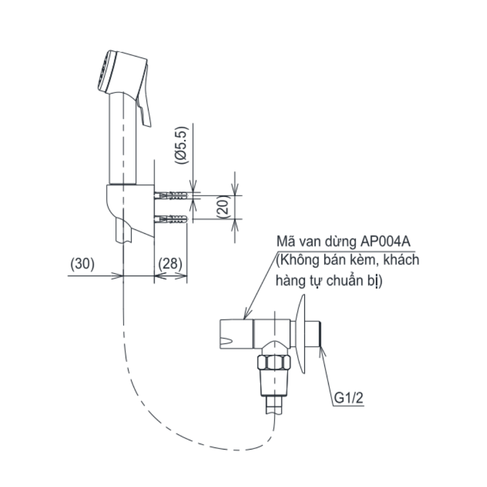 Voi xit TOTO TVCF202 cuong lam