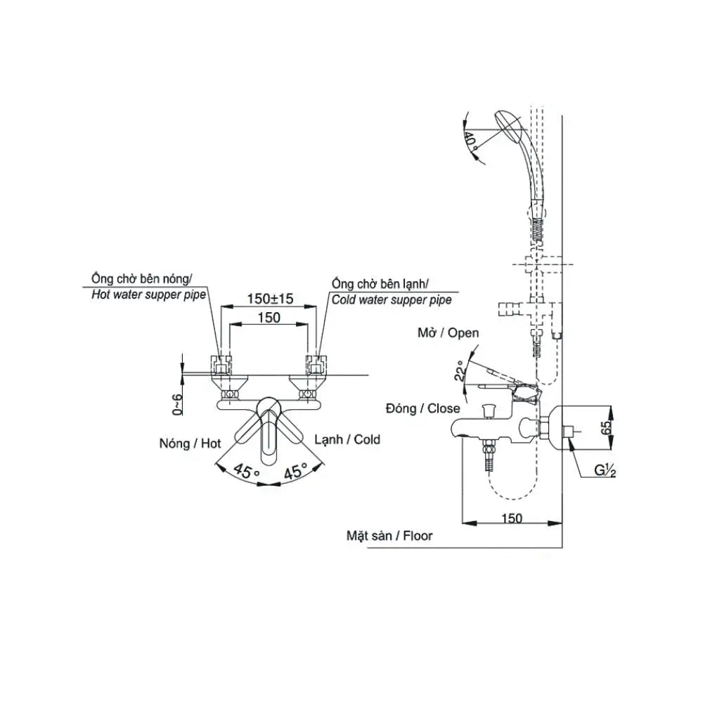 Tvsm104Nsr Sen Tắm Gắn Tường