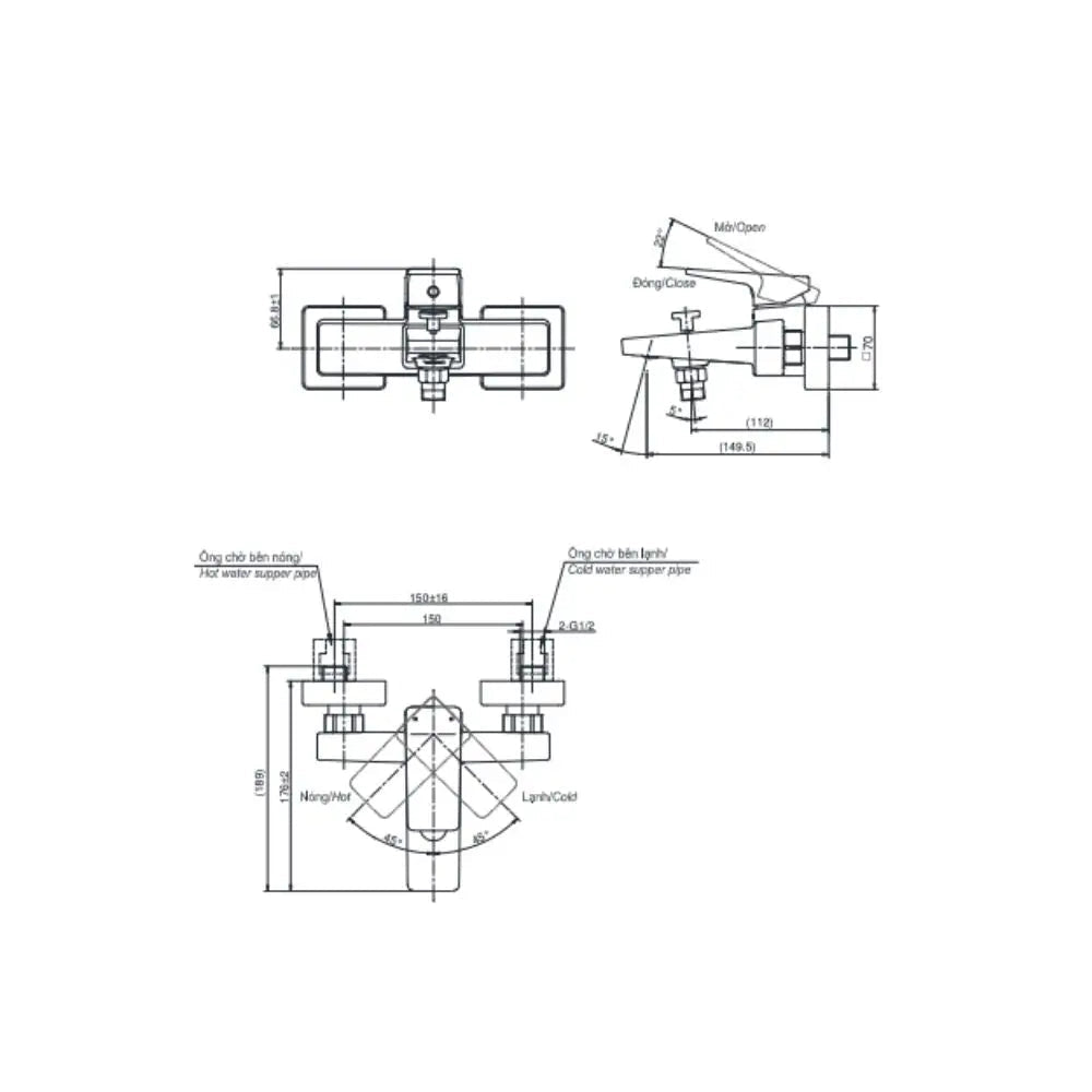 Tvsm110Rur Dgh108Zr Sen Tắm Gắn Tường