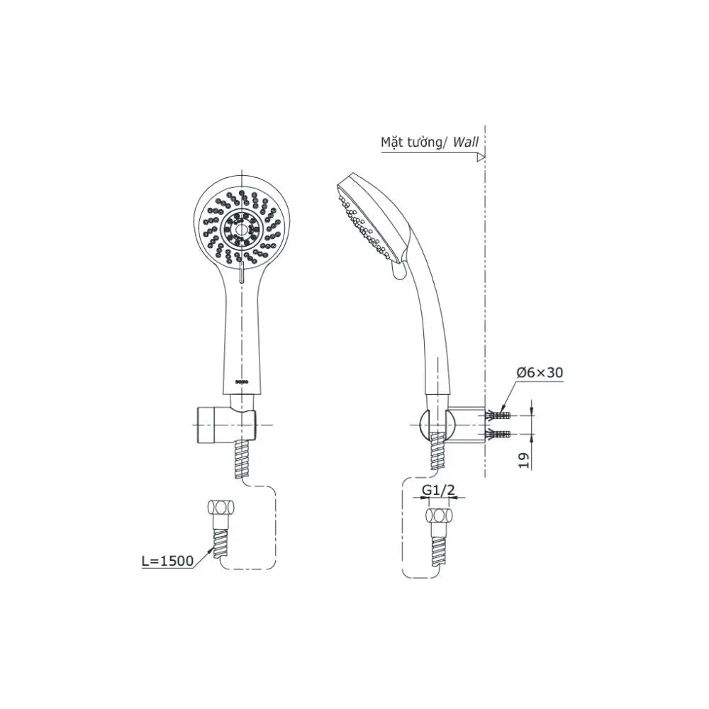Tvsm110Rur Dgh108Zr Sen Tắm Gắn Tường