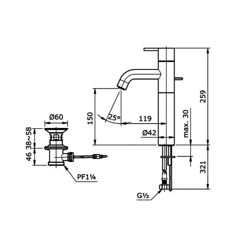 Tx116Lesv4Br Vòi Lavabo Nóng Lạnh