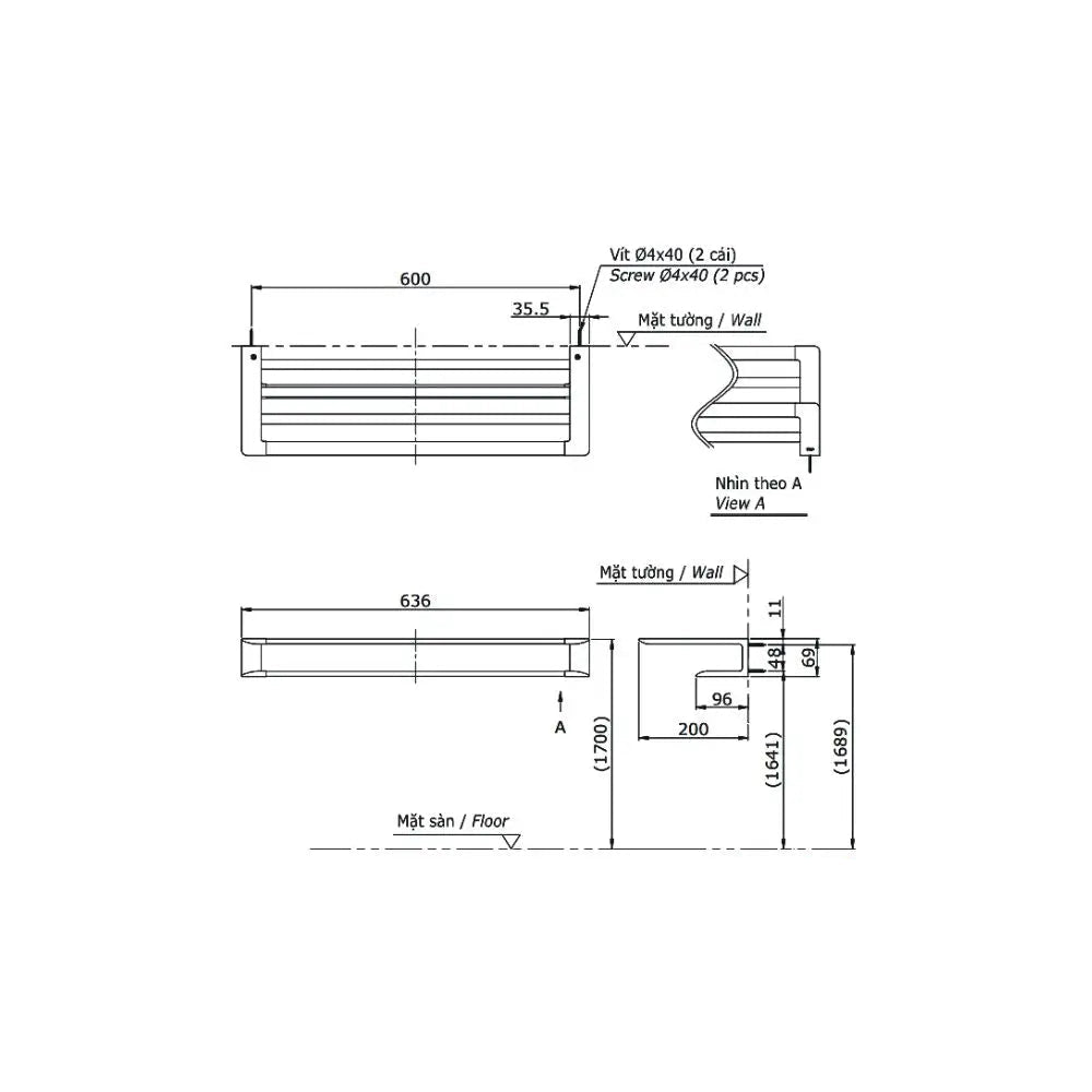 Thanh vắt khăn YTS902BV | Thiết Bị Vệ Sinh TOTO